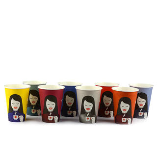 Κύπελλα από χαρτόνι COVIM MIX COLORS 200 ml.