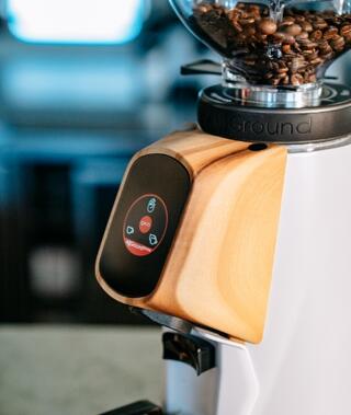 COFFEE GRINDER FIORENZATO AllGRAOUND SENSE BRIGHT SILVER DEEPBLACK F64